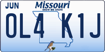 MO license plate OL4K1J
