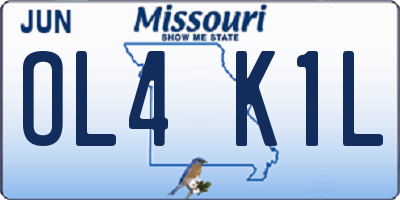 MO license plate OL4K1L