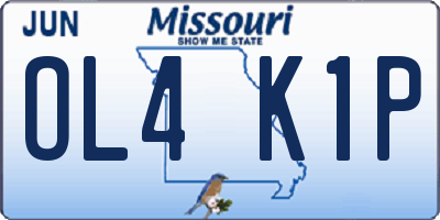 MO license plate OL4K1P