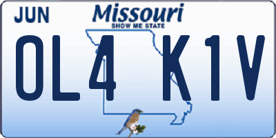 MO license plate OL4K1V
