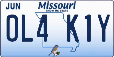 MO license plate OL4K1Y