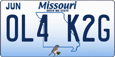 MO license plate OL4K2G