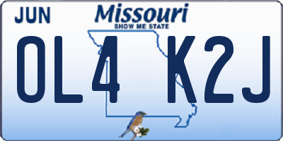 MO license plate OL4K2J