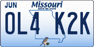 MO license plate OL4K2K