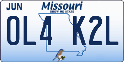 MO license plate OL4K2L