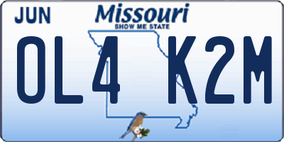 MO license plate OL4K2M