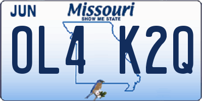 MO license plate OL4K2Q