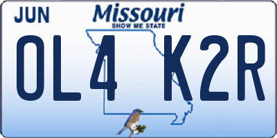 MO license plate OL4K2R