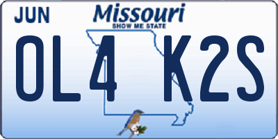MO license plate OL4K2S