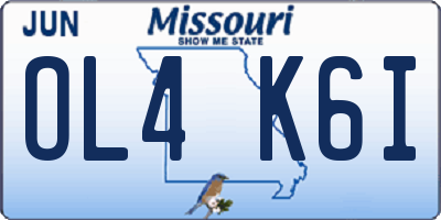 MO license plate OL4K6I