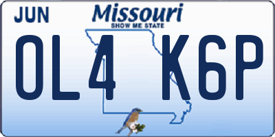 MO license plate OL4K6P