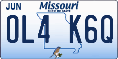MO license plate OL4K6Q