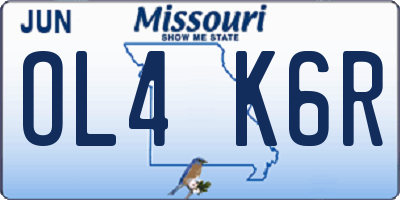 MO license plate OL4K6R