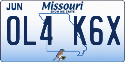 MO license plate OL4K6X