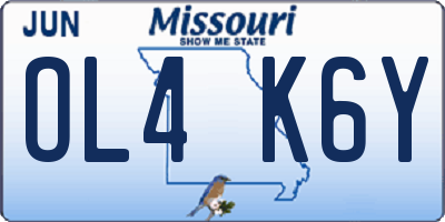 MO license plate OL4K6Y