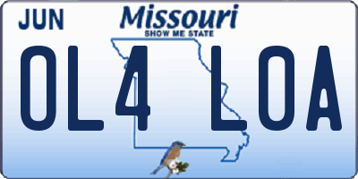 MO license plate OL4L0A