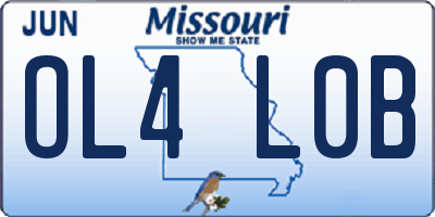MO license plate OL4L0B