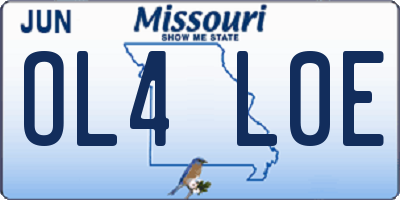 MO license plate OL4L0E