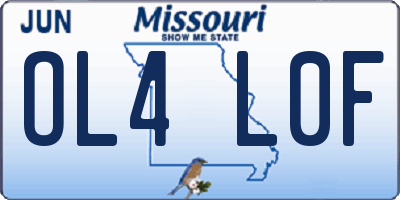 MO license plate OL4L0F