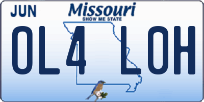 MO license plate OL4L0H