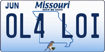 MO license plate OL4L0I