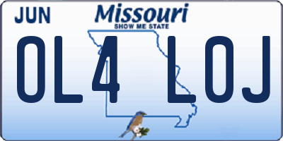 MO license plate OL4L0J