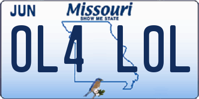 MO license plate OL4L0L