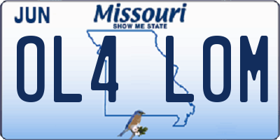 MO license plate OL4L0M