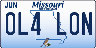 MO license plate OL4L0N