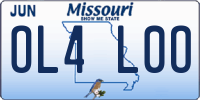 MO license plate OL4L0O