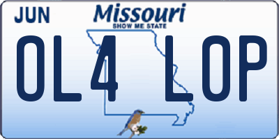MO license plate OL4L0P