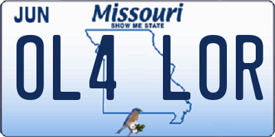 MO license plate OL4L0R