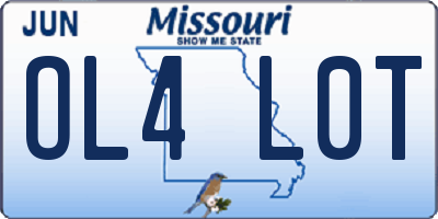 MO license plate OL4L0T