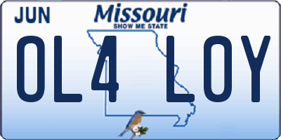 MO license plate OL4L0Y