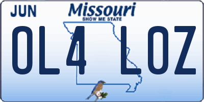 MO license plate OL4L0Z