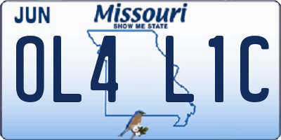 MO license plate OL4L1C