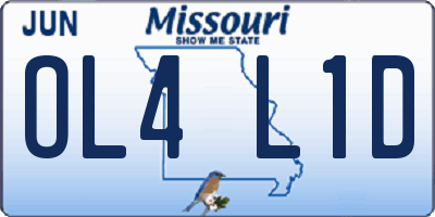 MO license plate OL4L1D