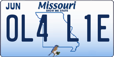 MO license plate OL4L1E