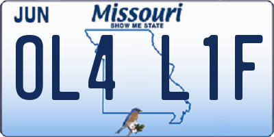 MO license plate OL4L1F