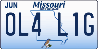 MO license plate OL4L1G