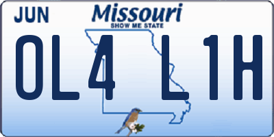 MO license plate OL4L1H