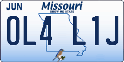 MO license plate OL4L1J