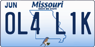 MO license plate OL4L1K