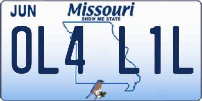 MO license plate OL4L1L