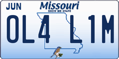 MO license plate OL4L1M