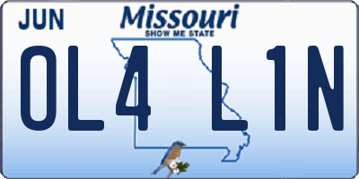 MO license plate OL4L1N