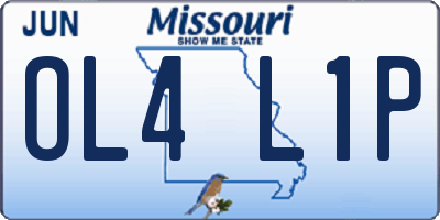 MO license plate OL4L1P