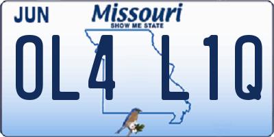 MO license plate OL4L1Q