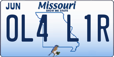 MO license plate OL4L1R