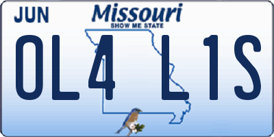MO license plate OL4L1S